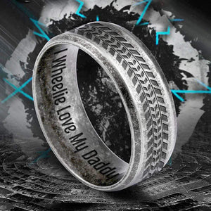 Steel Wheel Ring - Biker - To My Dad - From Son - I Love You Dad...i Do - Gri18012