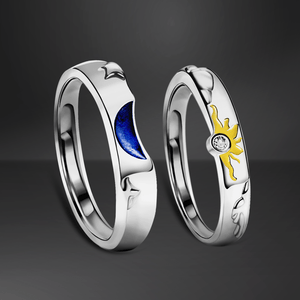 Sun Moon Couple Promise Ring - Adjustable Size Ring - Family - To My Man - I'll Shine The Light Right Back To You- Grlk26002
