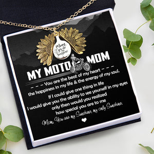 Sunflower Necklace - Biker - To My Mom - You Are My Sunshine - Gns19004