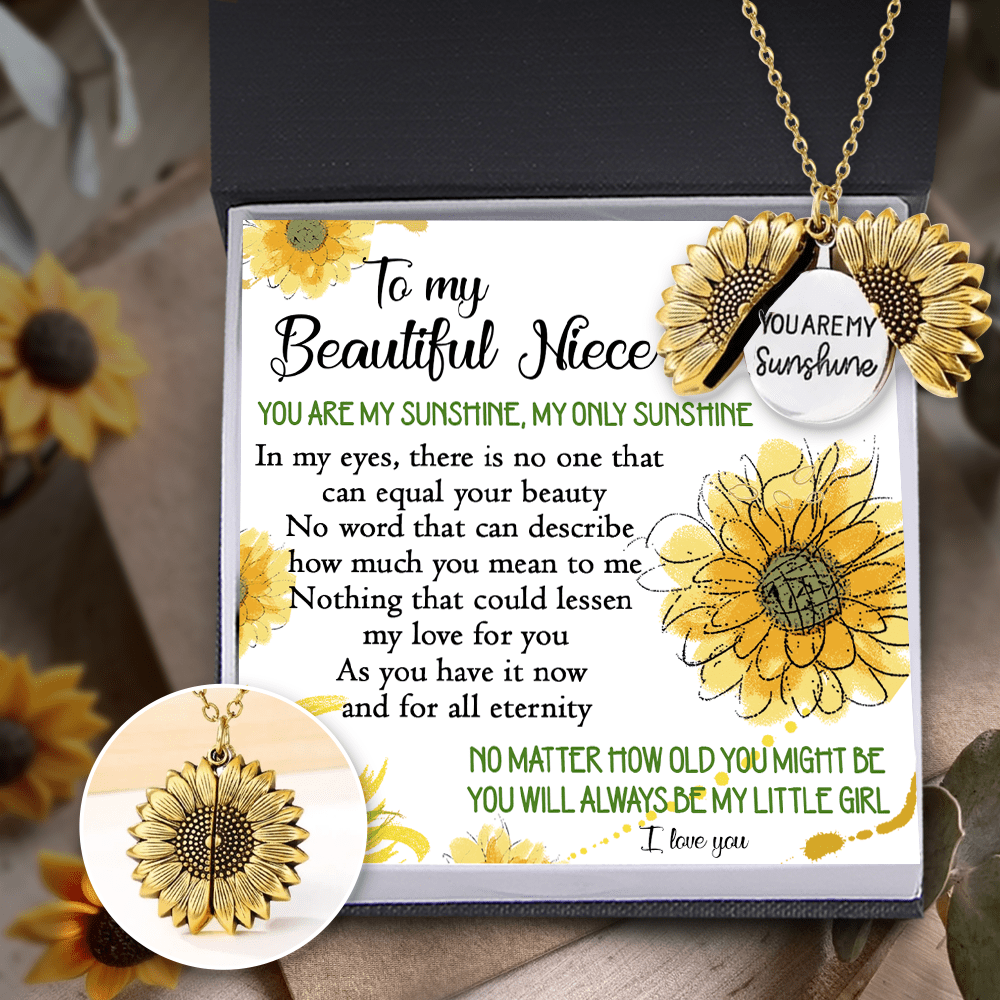Sunflower Necklace - Family - To My Beautiful Niece - In My Eyes, There Is No One That Can Equal Your Beauty - Gns28004