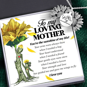 Sunflower Necklace - Family - To My Loving Mother - I Love You - Gns19011