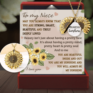 Sunflower Necklace - Family - To My Niece - I Love You - Gns28001