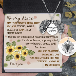 Sunflower Necklace - Family - To My Niece - I Love You - Gns28001