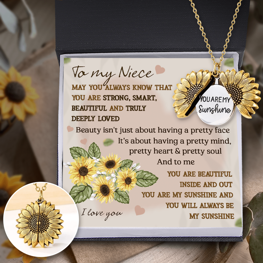 Sunflower Necklace - Family - To My Niece - I Love You - Gns28001