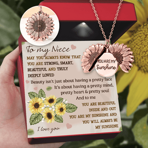 Sunflower Necklace - Family - To My Niece - I Love You - Gns28001