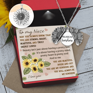 Sunflower Necklace - Family - To My Niece - I Love You - Gns28001