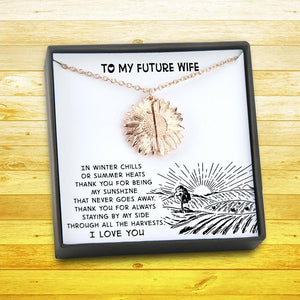 Sunflower Necklace - From Farmer - To My Future Wife - You Are My Sunshine - Gns25003