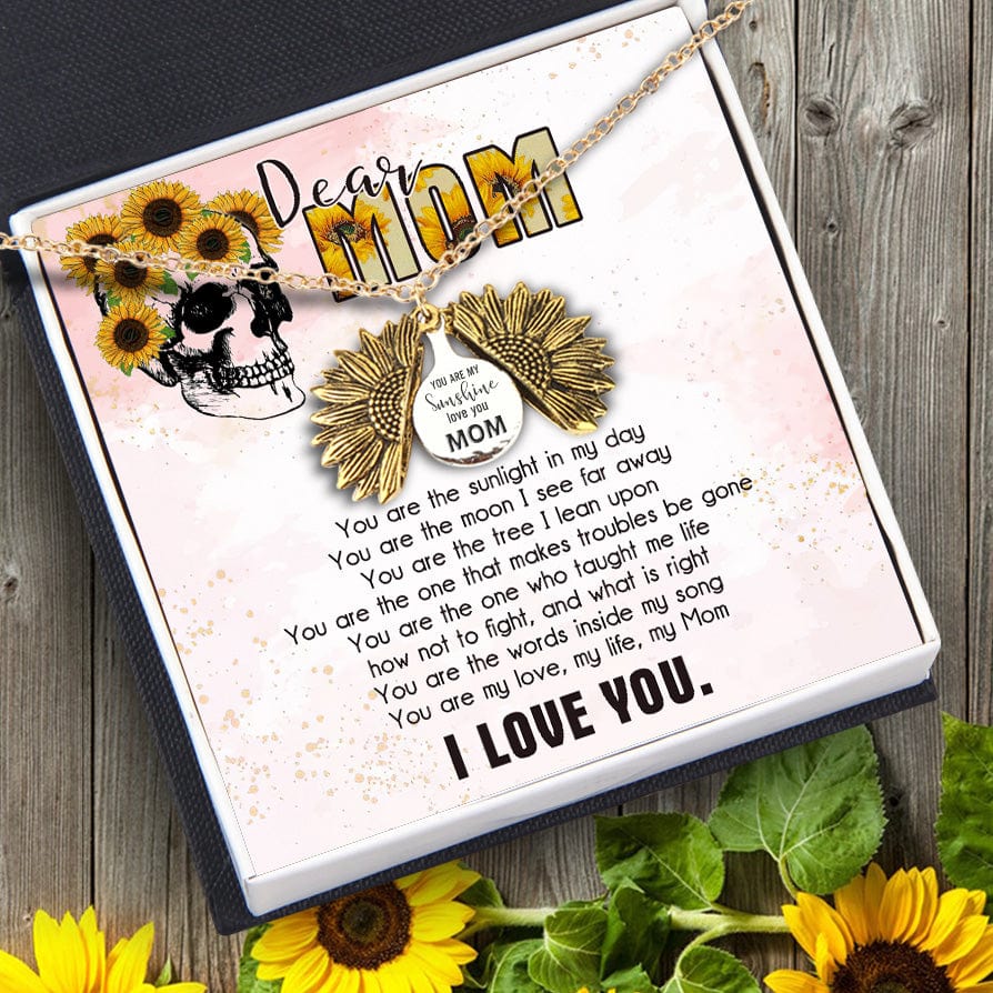 Sunflower Necklace - Skull - To My Mom - I Love You - Gns19008