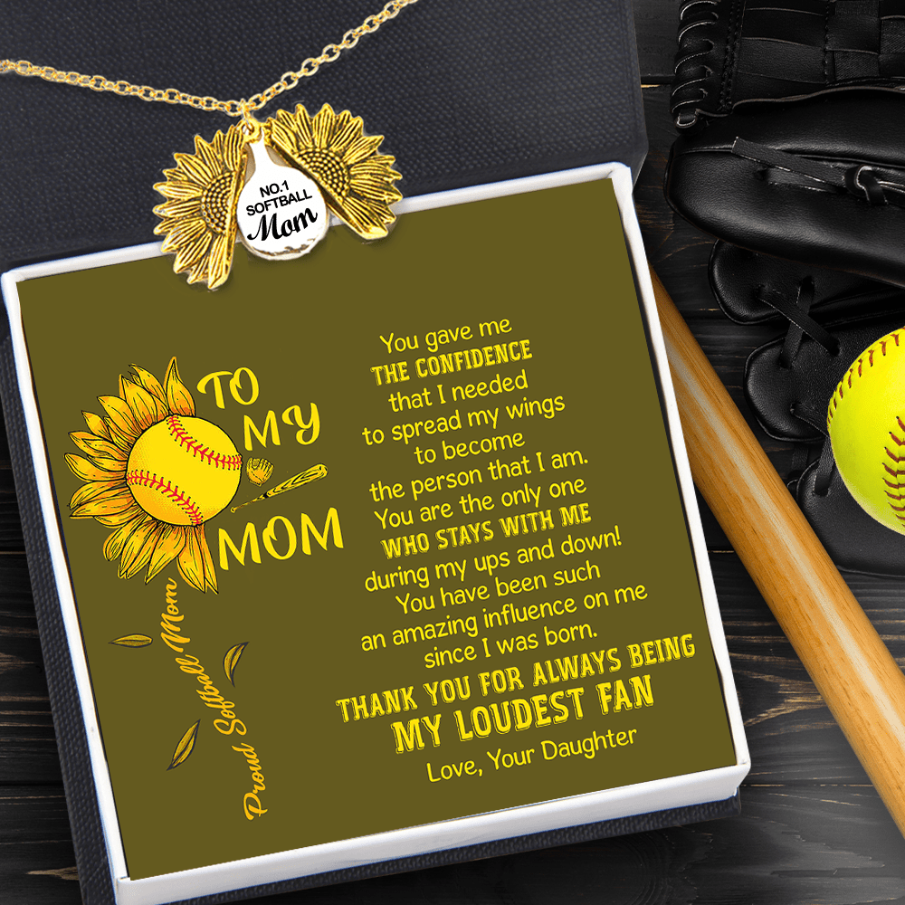 Sunflower Necklace - Softball - To My Mom - You Are The Only One - Gns19014