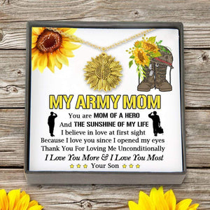 Sunflower Necklace - To My Army Mom - The Sunshine Of My Life - Gns19001