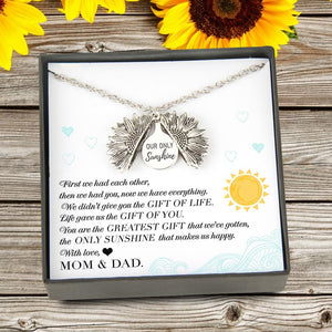 Sunflower Necklace - To My Daughter - Our Only Sunshine - Gns17002