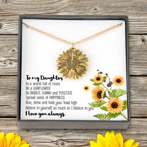 Sunflower Necklace - To My Daughter - You Are My Sunshine - Gns17001