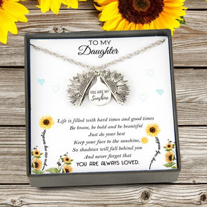 Sunflower Necklace - To My Daughter - You Are My Sunshine - You Are Always Loved - Gns17003
