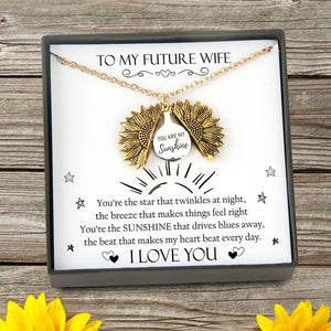 Sunflower Necklace - To My Future Wife - You Are The Sunshine That Drives Blues Away - Gns25002