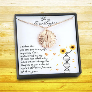 Sunflower Necklace - To My Granddaughter - Keep Me In Your Heart - Gns23003