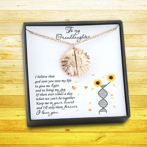 Sunflower Necklace - To My Granddaughter - Sunshine In My Heart - Keep Me In Your Heart - Gns23004