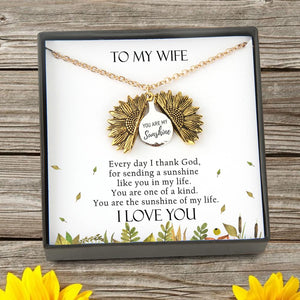 Sunflower Necklace - To My Wife - You Are The Sunshine Of My Life - Gns15001