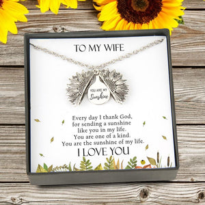 Sunflower Necklace - To My Wife - You Are The Sunshine Of My Life - Gns15001