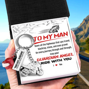 Superbike Helmet Keychain - Biker - To My Man - I Love You - Gkwg26002