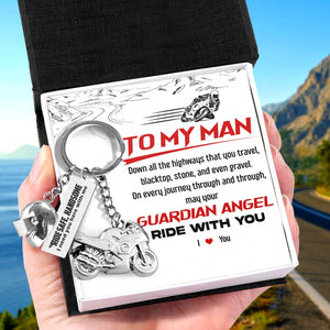 Superbike Helmet Keychain - Biker - To My Man - I Love You - Gkwg26002