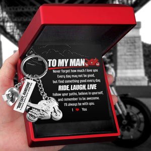 Superbike Helmet Keychain - Biker - To My Man - I Love You - Gkwg26003