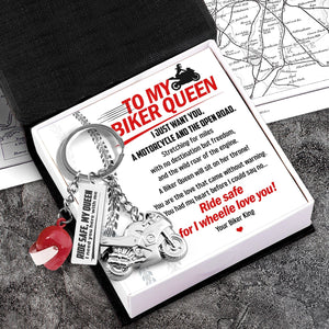 Superbike Helmet Keychain - Biker - To My Queen - Ride Safe For I Wheelie Love You - Gkwg13001