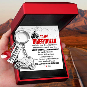 Superbike Helmet Keychain - Biker - To My Queen - Ride Safe For I Wheelie Love You - Gkwg13002
