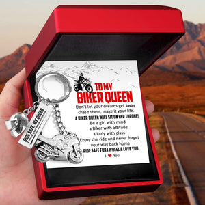 Superbike Helmet Keychain - Biker - To My Queen - Ride Safe For I Wheelie Love You - Gkwg13002