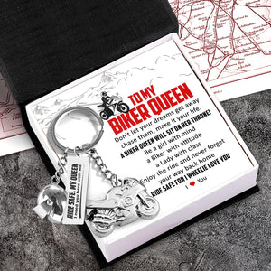 Superbike Helmet Keychain - Biker - To My Queen - Ride Safe For I Wheelie Love You - Gkwg13002