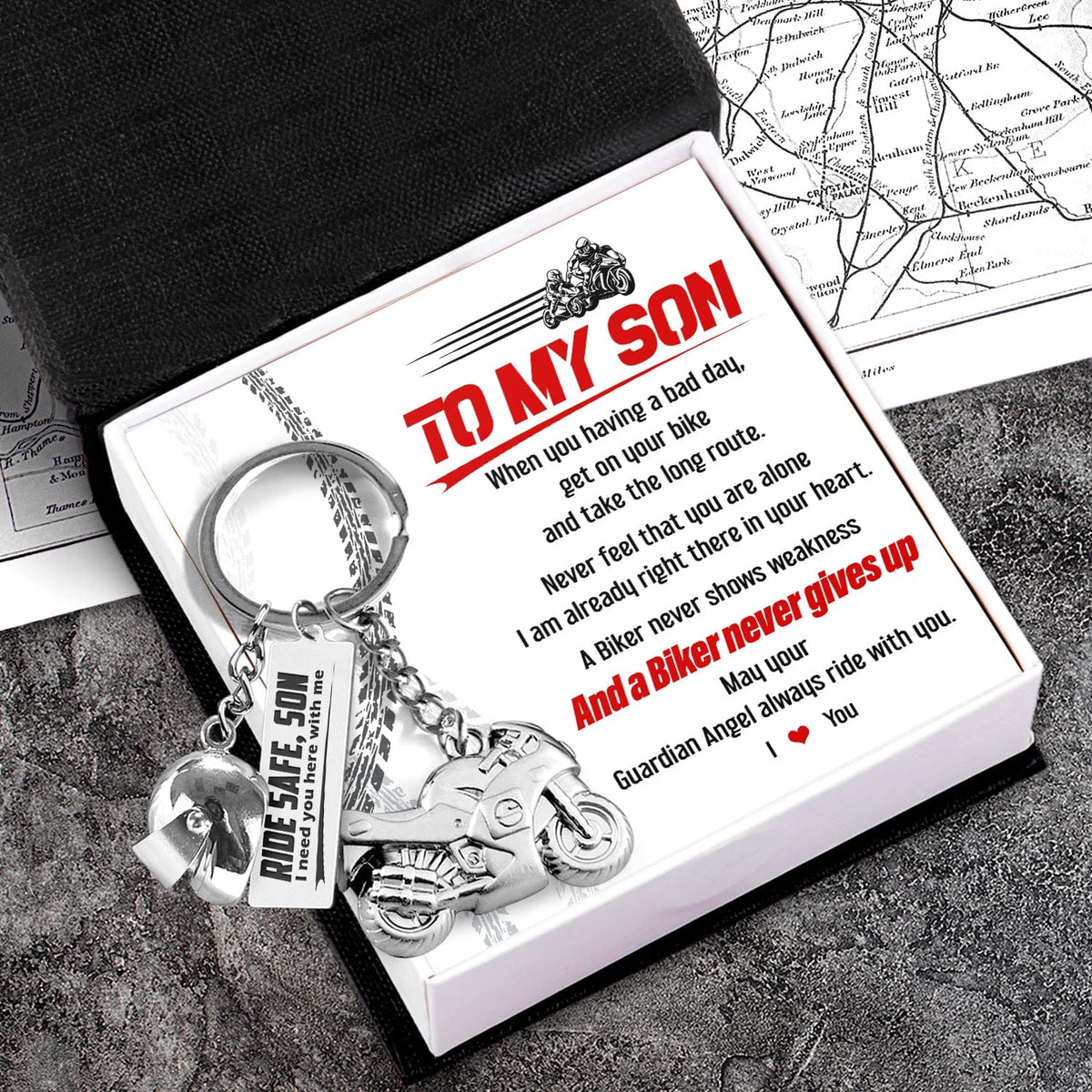 Superbike Helmet Keychain - Biker - To My Son - I Love You - Gkwg16002