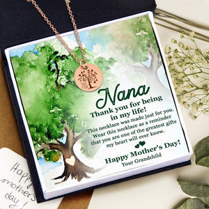 Tree Of Life Necklace - Family - To Nana - Happy Mother's Day - Gnev21004