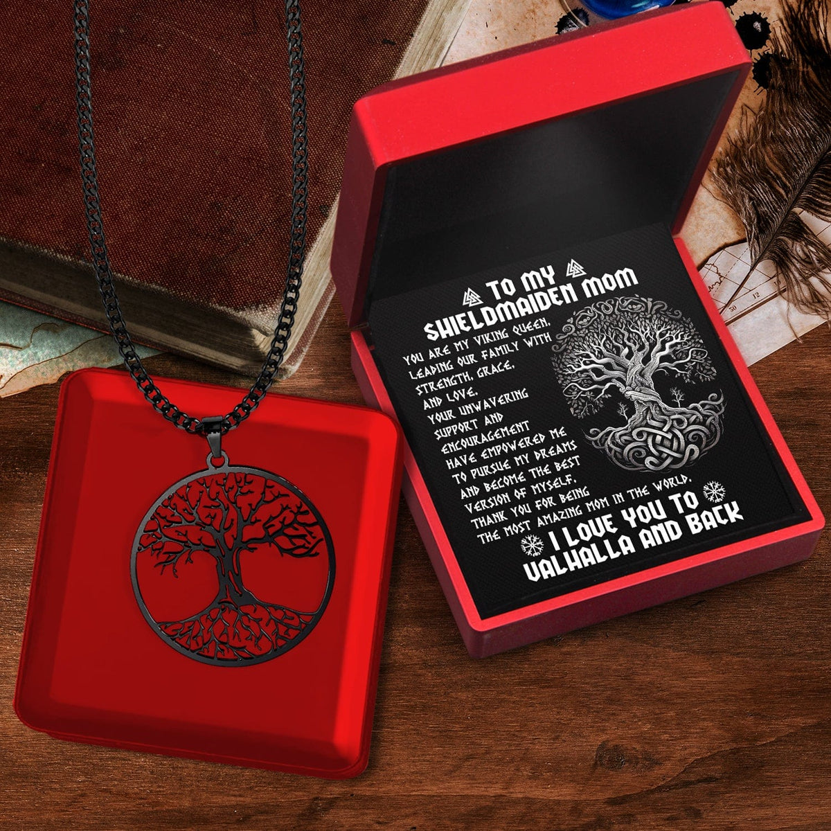 Tree Of Life Necklace - Viking - To My Shieldmaiden Mom - You Are My Viking Queen - Gnyb19001
