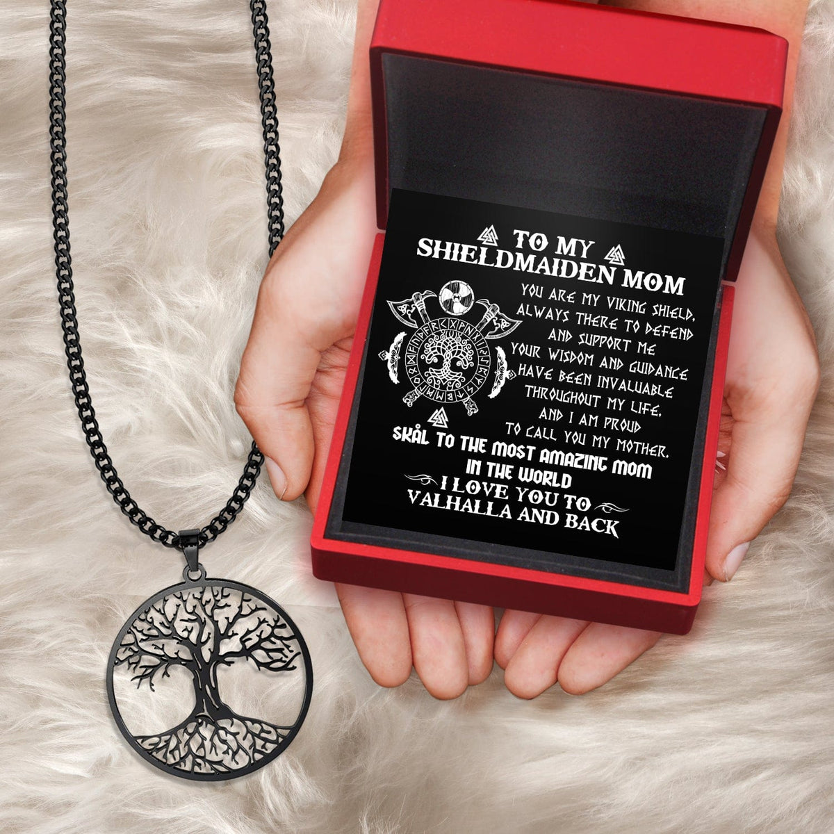 Tree Of Life Necklace - Viking - To My Shieldmaiden Mom - You Are My Viking Shield - Gnyb19003