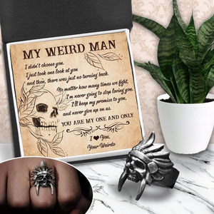Tribal Chief Ring - Skull & Tattoo - My Weird Man - You Are My One And Only - Grlm26004