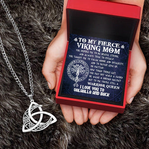 Triple Moon Goddess Necklace - Viking - To My Fierce Viking Mom - To Me You're Still A Warrior Queen - Gnya19007
