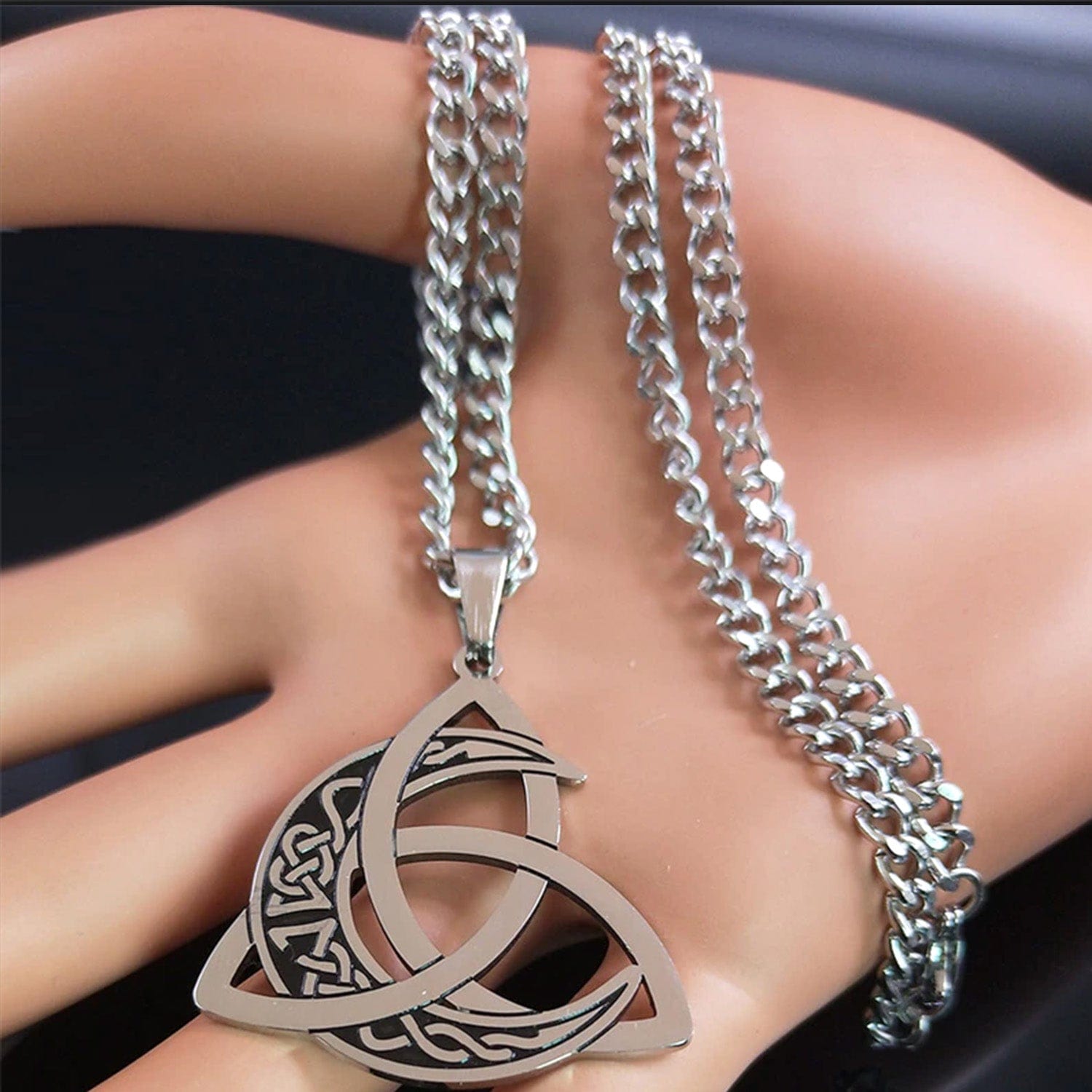 Triple Moon Goddess Necklace - Viking - To My Shieldmaiden Mom - I'm So Proud To Be Your Child - Gnya19005