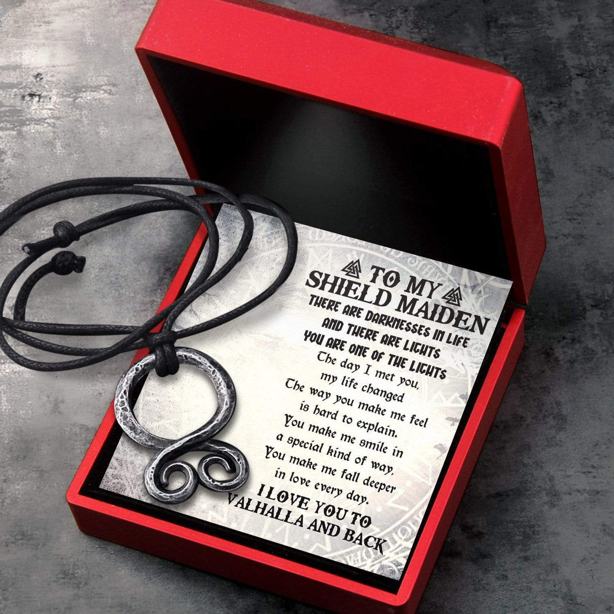 Troll Cross Necklace - Viking - To My ShieldMaiden - You Are One Of The Lights - Gnfq13002