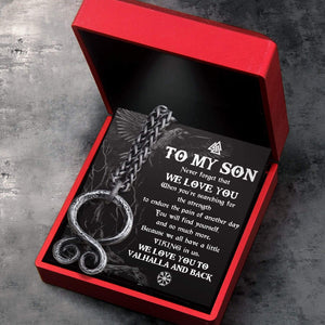 Troll Cross Necklace - Viking - To My Son - We Love You - Gnfq16001
