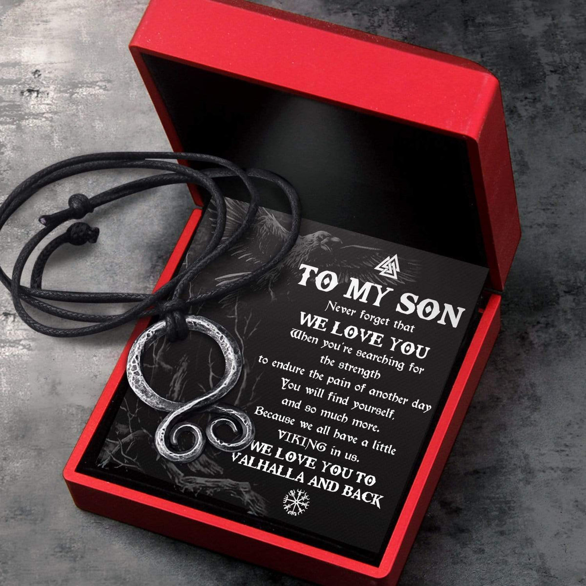 Troll Cross Necklace - Viking - To My Son - We Love You - Gnfq16001