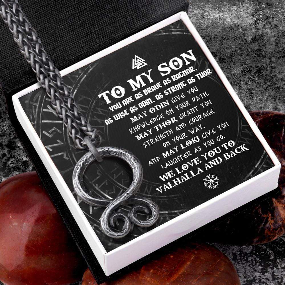 Troll Cross Necklace - Viking - To My Son - We Love You To Vahalla And Back - Gnfq16002