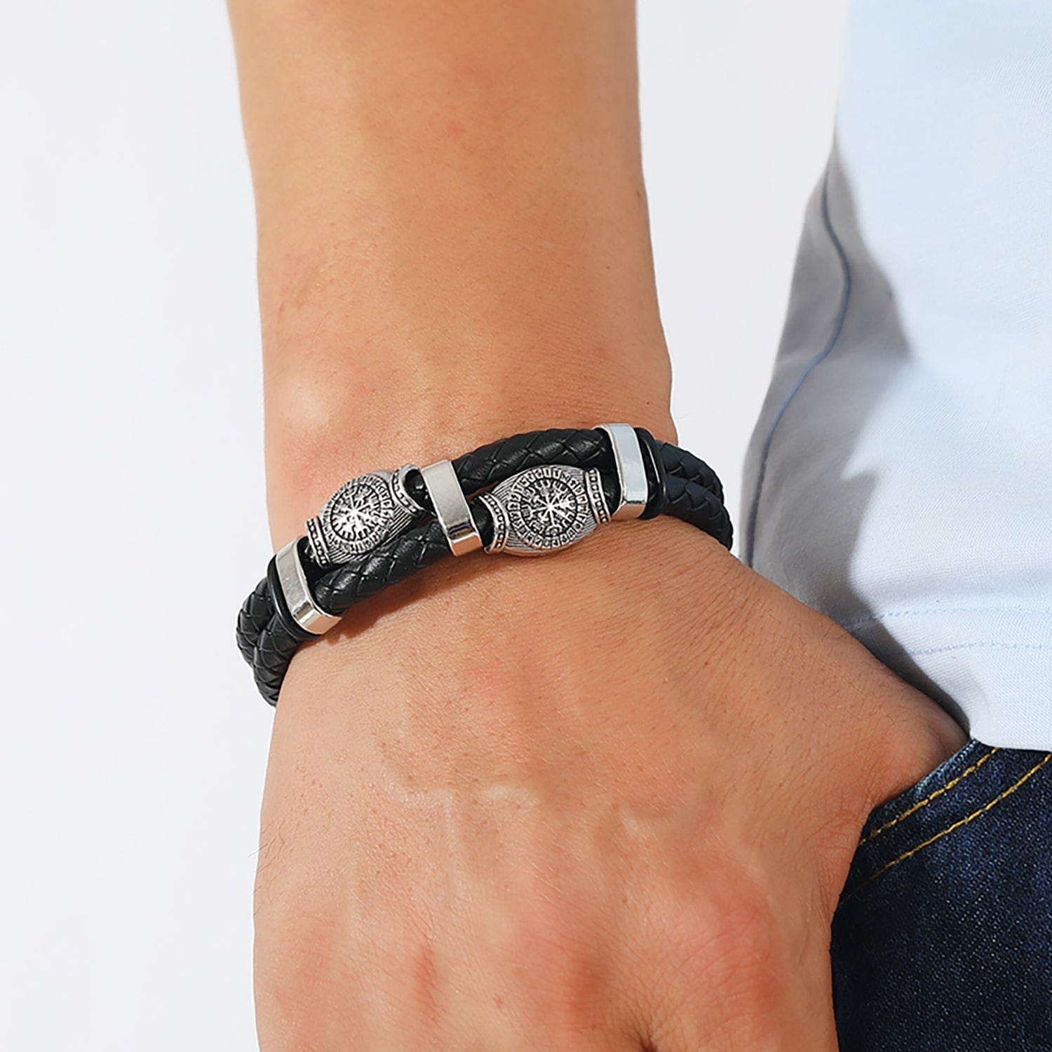 Vegvísir Bead Bracelet - Viking - To My Viking - I Love You - Gbbn26002