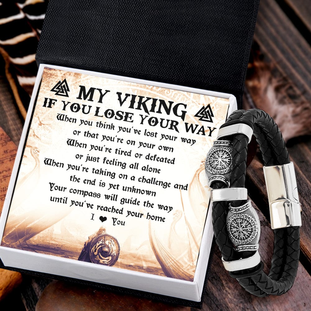 Vegvísir Bead Bracelet Viking To My Viking I Love You Gbbn26002