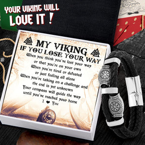 Vegvísir Bead Bracelet - Viking - To My Viking - I Love You - Gbbn26002