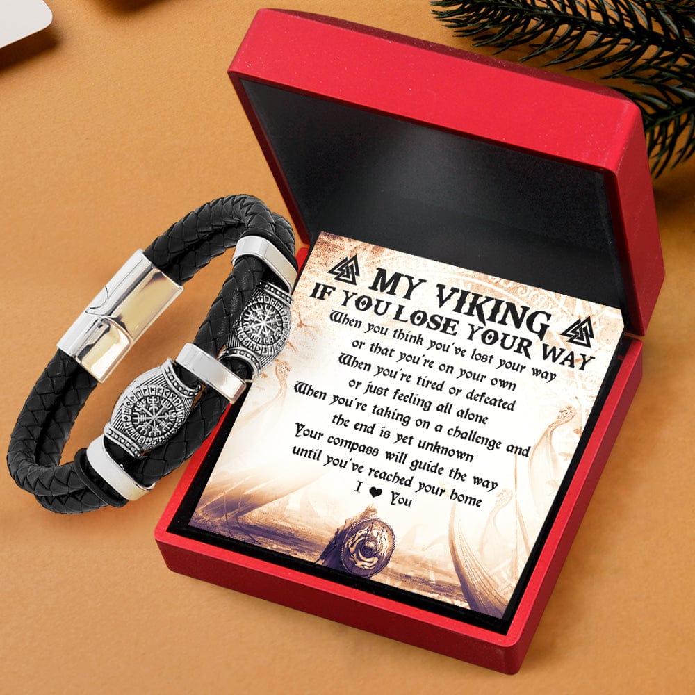 Vegvísir Bead Bracelet - Viking - To My Viking - I Love You - Gbbn26002