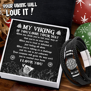 Vegvísir Bracelet - Viking - To My Viking - I Love You  - Gbbo26002
