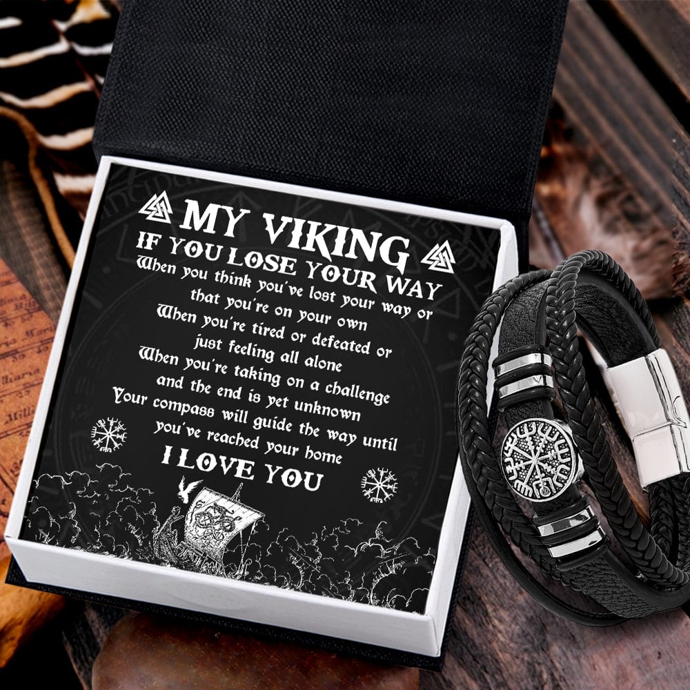 Vegvísir Bracelet - Viking - To My Viking - I Love You  - Gbbo26002