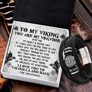 Vegvísir Bracelet - Viking - To My Viking - I Love You To Valhalla And Back  - Gbbo26003
