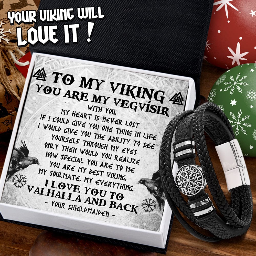 Vegvísir Bracelet - Viking - To My Viking - I Love You To Valhalla And Back  - Gbbo26003