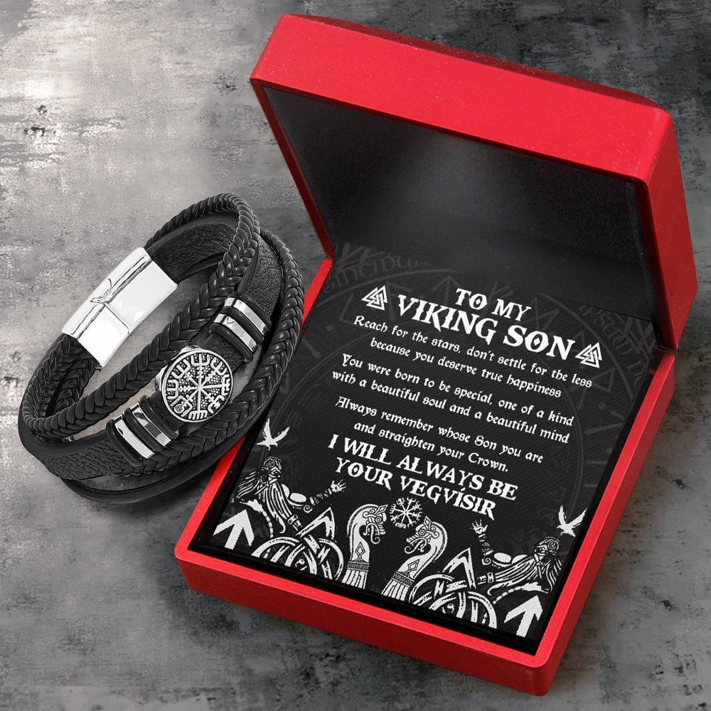 Vegvísir Bracelet - Viking - To My Viking Son - I Will Always Be Your Vegvísir - Gbbo16001
