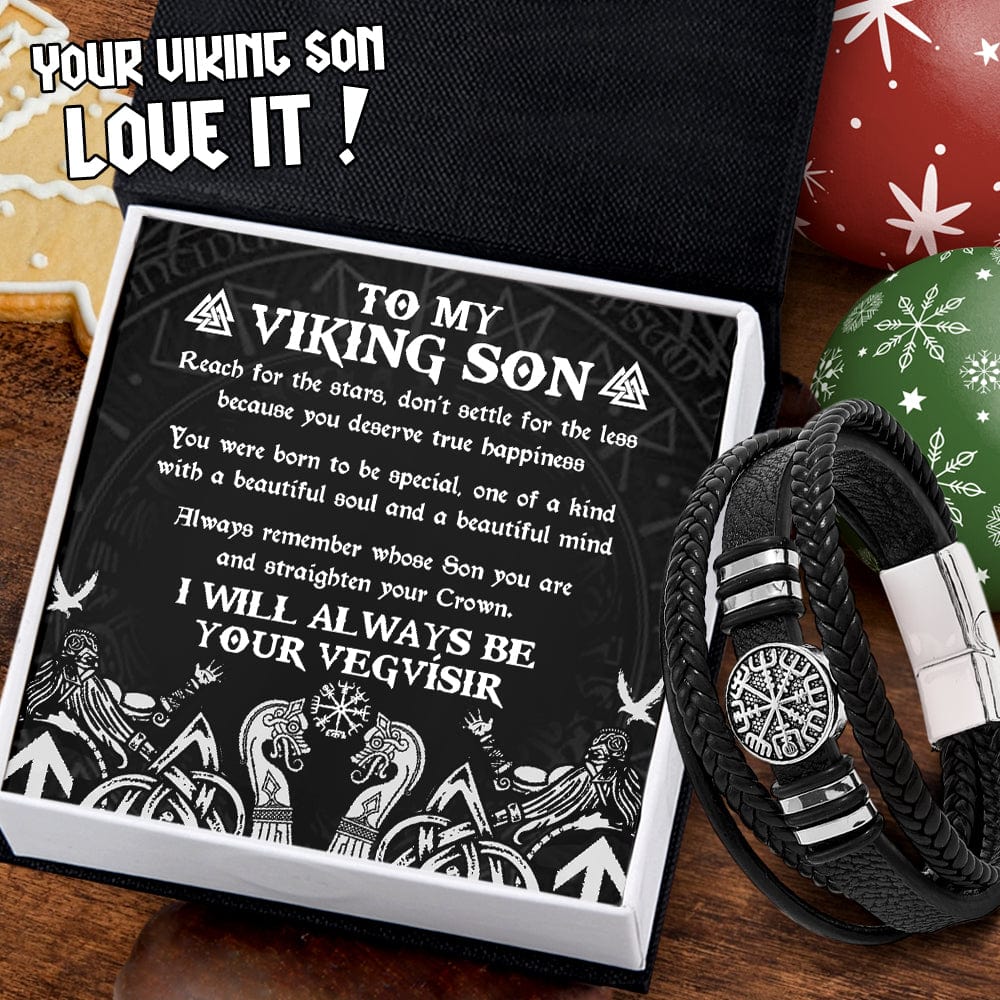 Vegvísir Bracelet - Viking - To My Viking Son - I Will Always Be Your Vegvísir - Gbbo16001